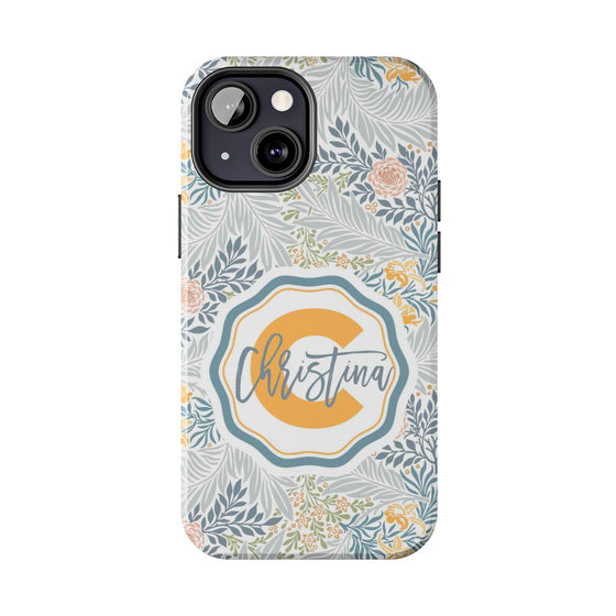 Custom Monogram Phone Cases With Floral Design - PC003