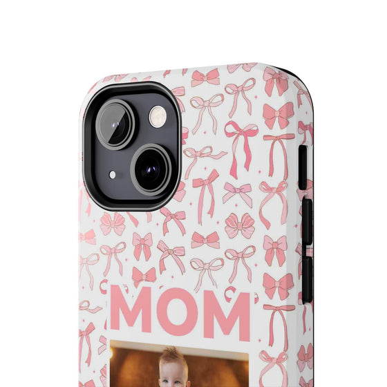 Personalized Mom Photo Collage Phone Case - Bow Design -PC015