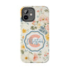 Personalized Floral Tough Phone Case - Customized with Name | Durable Protection - PC013