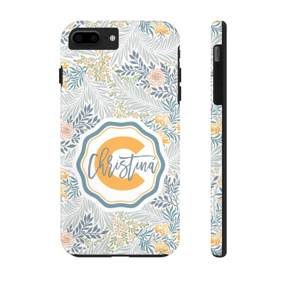 Custom Monogram Phone Cases With Floral Design - PC003