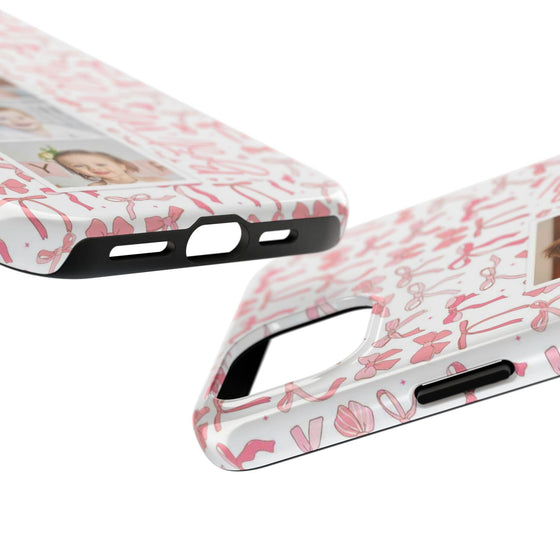 Custom Tough Phone Case - Best Mom Ever with Pink Bows - PC016