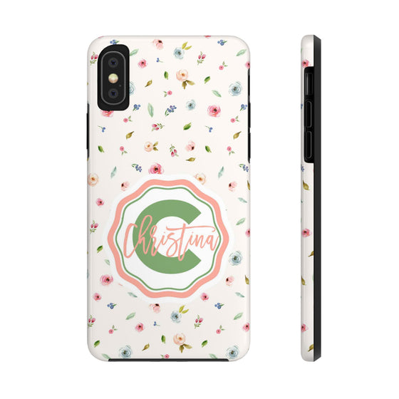 Personalized Floral Tough Phone Case for Women | Durable & Stylish Protection - PC029