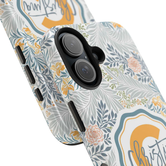 Custom Monogram Phone Cases With Floral Design - PC003