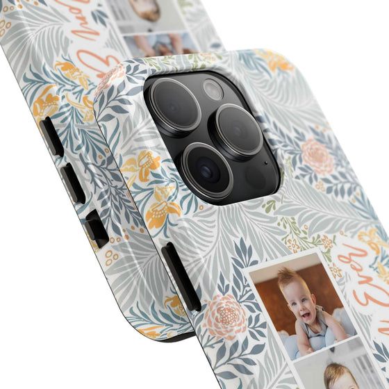Personalized Tough Phone Case - Best Mom Ever with Floral Design - PC002