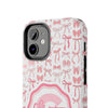 Personalized Tough Phone Case with Pink Bow Design - PC017