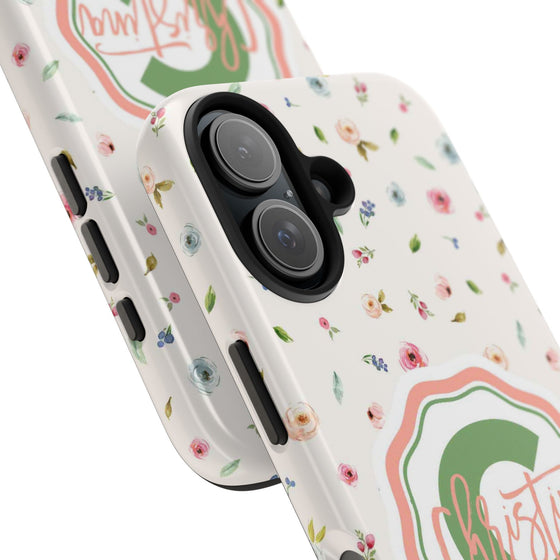 Personalized Floral Tough Phone Case for Women | Durable & Stylish Protection - PC029