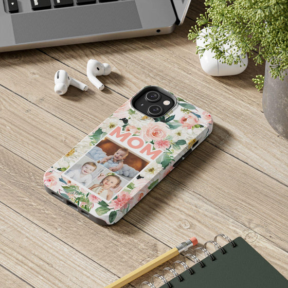 Floral Mom Phone Case with Custom Photo Slots - Perfect Gift for Mother's Day - PC023