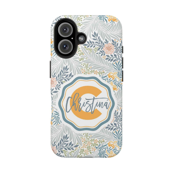 Custom Monogram Phone Cases With Floral Design - PC003