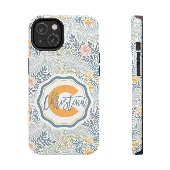 Custom Monogram Phone Cases With Floral Design - PC003