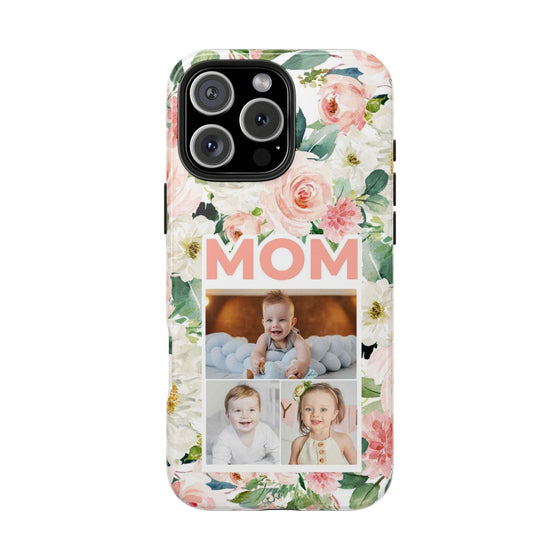 Floral Mom Phone Case with Custom Photo Slots - Perfect Gift for Mother's Day - PC023