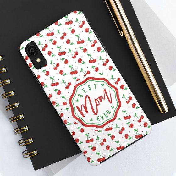 Best Mom Ever Cherry Pattern Tough Phone Case - PC022