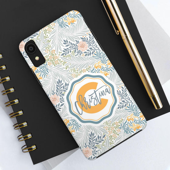 Custom Monogram Phone Cases With Floral Design - PC003