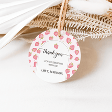  Editable Berry First Birthday Favor Tag Strawberry BF01