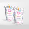 Editable Donut Grow Up Birthday Juice Label D006