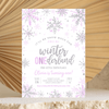 Editable Winter Onederland Birthday Invitation W003