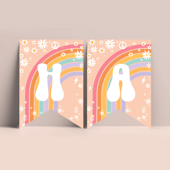 EDITABLE Five Is A Vibe Birthday Banner G205