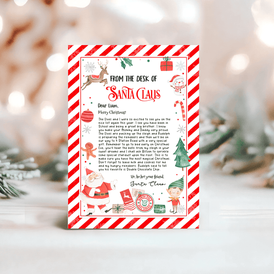 Editable Letter From Santa SL108