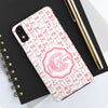 Personalized Tough Phone Case with Pink Bow Design - PC017