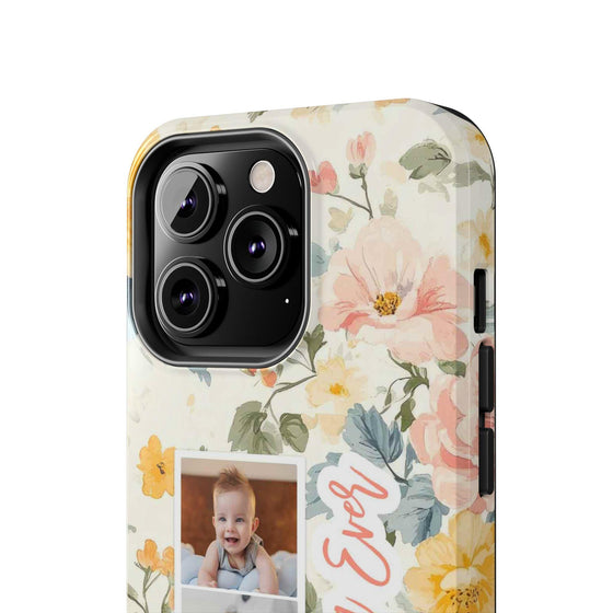 Personalized Floral Tough Phone Case - Best Mom Ever - PC012