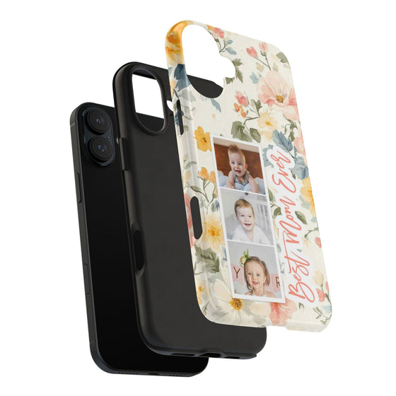 Personalized Floral Tough Phone Case - Best Mom Ever - PC012