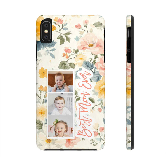 Personalized Floral Tough Phone Case - Best Mom Ever - PC012