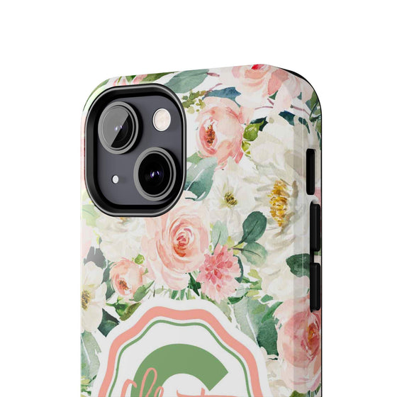 Personalized Floral Phone Case - Custom Tough Case with Name - PC025