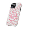 Personalized Tough Phone Case with Pink Bow Design - PC017