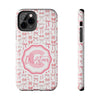 Personalized Tough Phone Case with Pink Bow Design - PC017