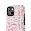 Personalized Tough Phone Case with Pink Bow Design - PC017