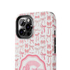 Personalized Tough Phone Case with Pink Bow Design - PC017
