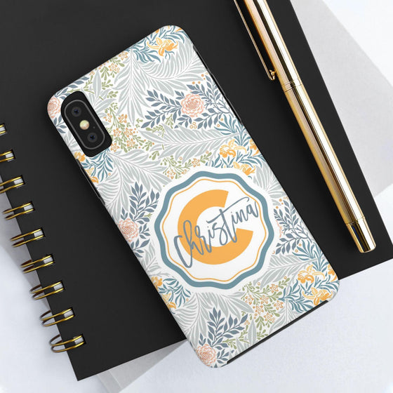 Custom Monogram Phone Cases With Floral Design - PC003