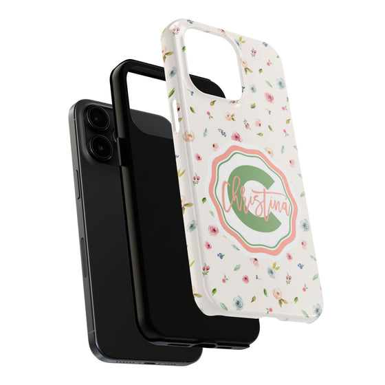 Personalized Floral Tough Phone Case for Women | Durable & Stylish Protection - PC029