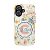 Personalized Floral Tough Phone Case - Customized with Name | Durable Protection - PC013