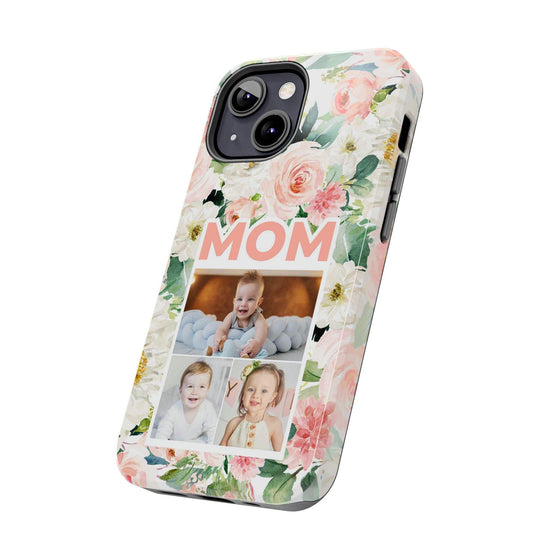 Floral Mom Phone Case with Custom Photo Slots - Perfect Gift for Mother's Day - PC023