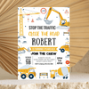 Editable Construction Birthday Party Package C001