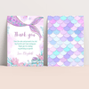 Editable Oneder The Sea Thank You Card M101
