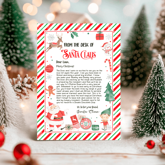 Editable Letter From Santa SL109