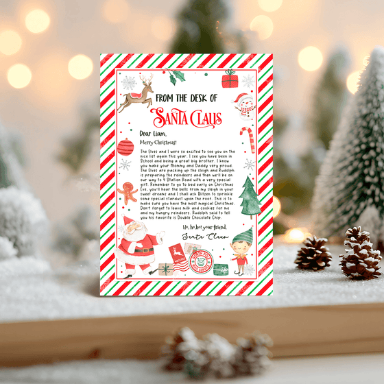 Editable Letter From Santa SL109