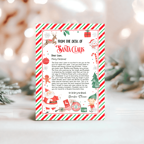 Editable Letter From Santa SL109