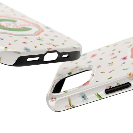 Personalized Floral Tough Phone Case for Women | Durable & Stylish Protection - PC029