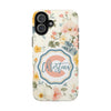 Personalized Floral Tough Phone Case - Customized with Name | Durable Protection - PC013