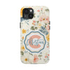 Personalized Floral Tough Phone Case - Customized with Name | Durable Protection - PC013