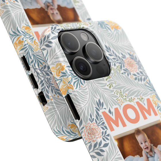 Custom Photo Collage iPhone Case for Mom - Floral Design - PC001