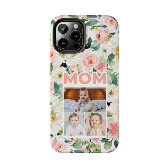 Floral Mom Phone Case with Custom Photo Slots - Perfect Gift for Mother's Day - PC023