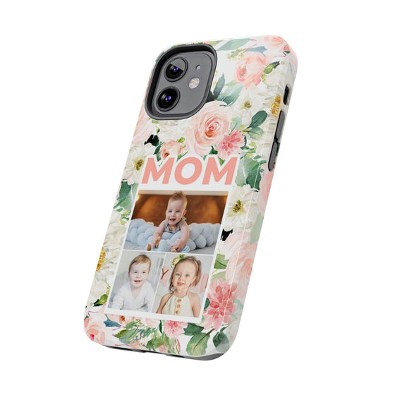 Floral Mom Phone Case with Custom Photo Slots - Perfect Gift for Mother's Day - PC023