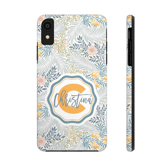 Custom Monogram Phone Cases With Floral Design - PC003