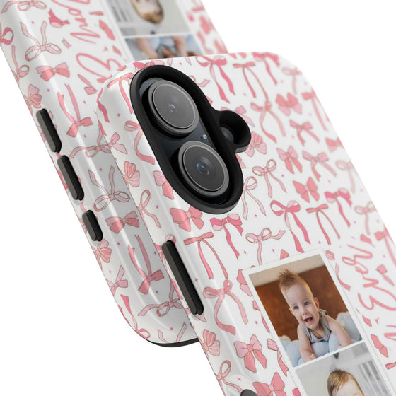 Custom Tough Phone Case - Best Mom Ever with Pink Bows - PC016