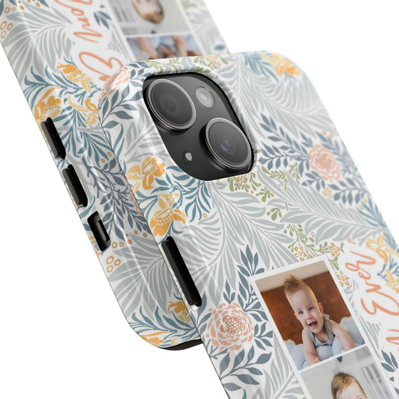 Personalized Tough Phone Case - Best Mom Ever with Floral Design - PC002