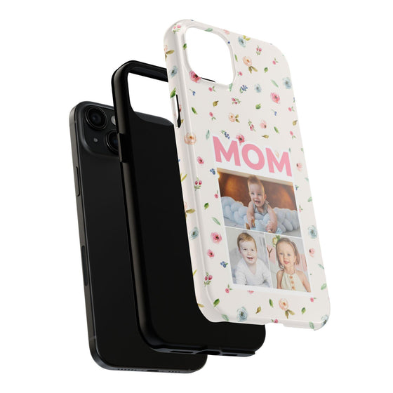 Floral Mom Photo Tough Phone Case - Durable Protection for Loving Mothers - PC027