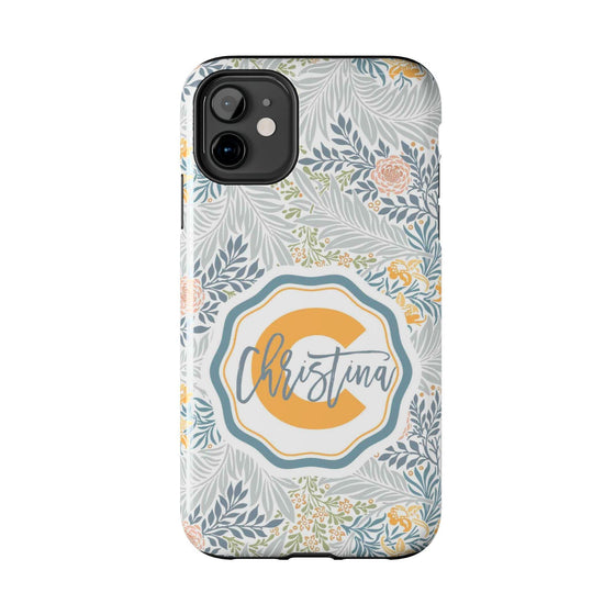 Custom Monogram Phone Cases With Floral Design - PC003
